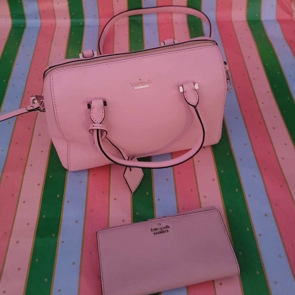Kate Spade Light Pink Satchel and Wallet